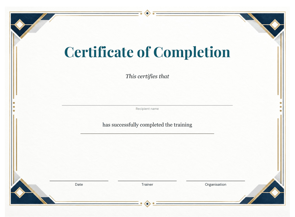 Preview of the first page of Modern certificate
